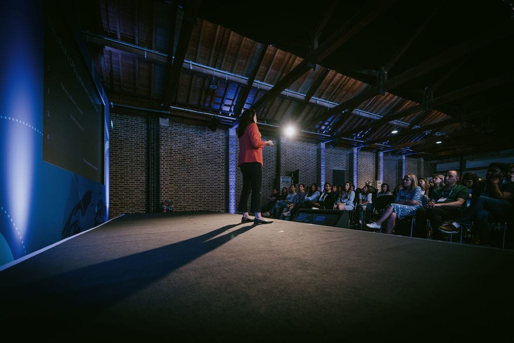 Yuelin Li speaks at the Pendomonium+#mtpcon roadshow — London 2024