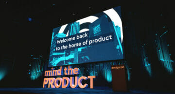 Mind the Product conference stage