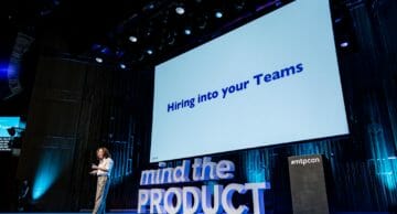 Kate Leto speaking at Mind the Product London 2019