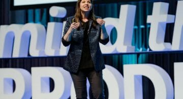 Kate O'Neill talking at mtpcon London