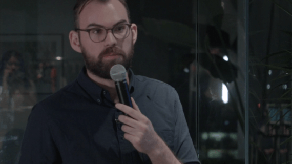 Nate Archer speaking at ProductTank Toronto