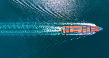 Webinar,Banner,,Aerial,Top,View,Of,Cargo,Maritime,Ship,With